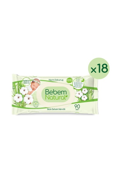 Bebem Natural Narin Dokunuş Islak Bebek Mendili 18 X 90'Lı