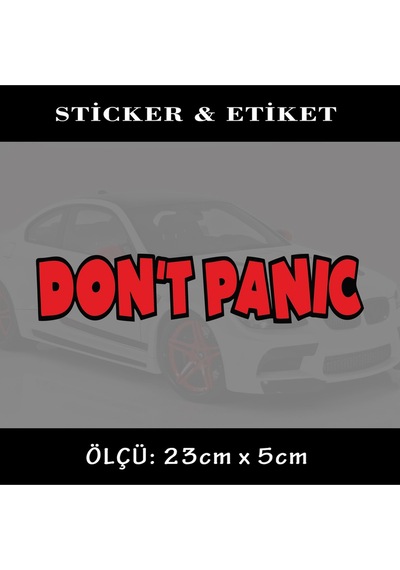 dont panıc oto sticker ön arka cam yazısı - tuning modifiye