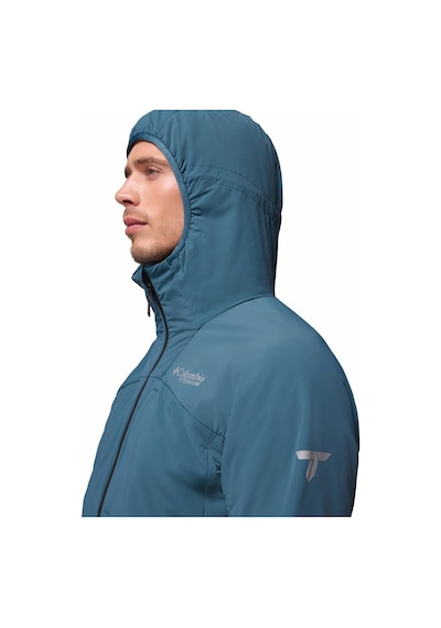 Columbia Silver Leaf Lite Hooded Jacket Erkek Outdoor Softshell Mont Wo0604-429 Mavi