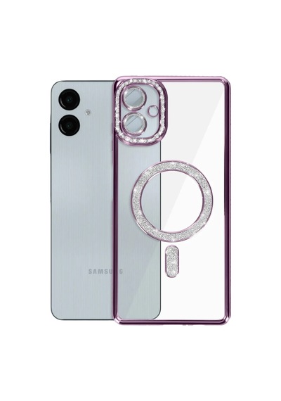 Samsung Galaxy A06 Joke Simli Magneticsafe Kılıf - Derin Mor 0.2M-Çok Renkli