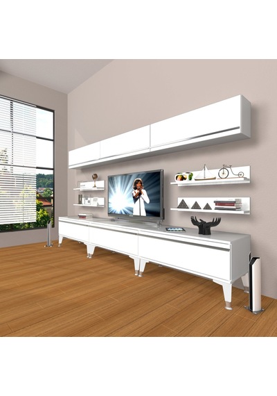 Decoraktiv Eko 8y Mdf Silver Tv Ünitesi Tv Sehpası Beyaz