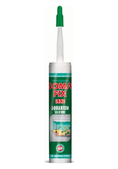 24 Adet 320 Gr Somafix Akvaryum Silikonu Şeffaf 1 Koli Şeffaf