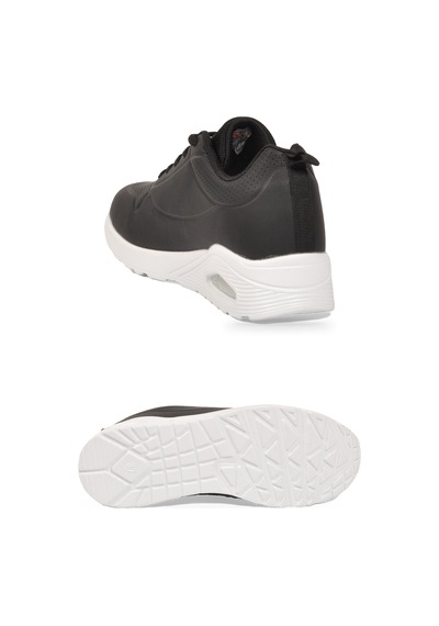 Bağcıklı Siyah-beyaz Unisex Yürüyüş Ve Spor Ayakkabı Sneaker 5101 Siyah - Beyaz