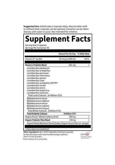 Dr. Formulated Probiotics Urinary Tract+ - 50 Billion Cfu - Supports Digestive, Immune & Urinary Tract+ 60 Veg Capsules