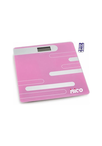 Dijital - Pilli Renkli Cam Banyo Baskül Terazi Tartı Lcd Ekran 180kg/50gr 26x26cm İ11-024 5468