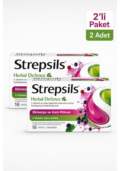 Strepsils Herbal Defence Karamürver & Ekinezya 16 Pastil 2 Adet