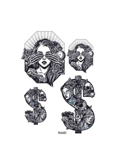 Dolar Woman Dekor Tasarım A4 Çoklu Sticker Seti Diğer