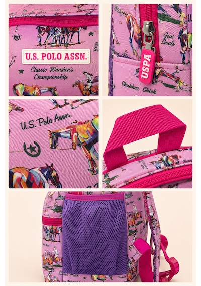 U.s. Polo Assn. Kız Çocuk 2'li Okul Çanta Seti Sırt Çantası Kalemlik Pembe