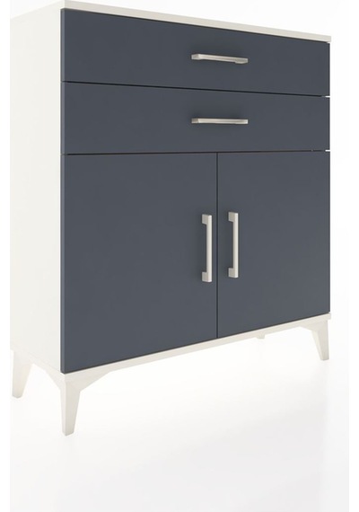 Arges Şifonyer Tek Raflı 2 Çekmeceli 2 Kapaklı 88x30x96 Aytaş... Aytaşı