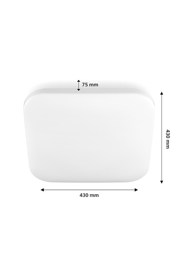 Philips Mauve Kare Tavan Lambası 24W 2700K Sarı Işık