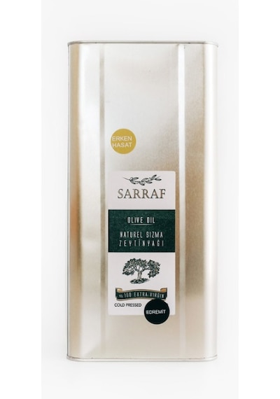 Sarraf Erken Hasat Soğuk Sıkım Naturel Sızma Zeytinyağı Teneke 5 L