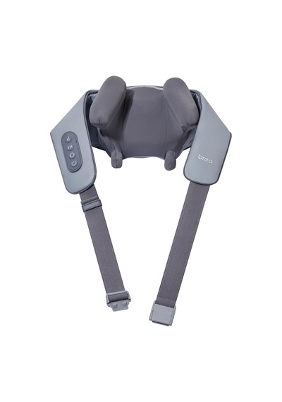 Breo N5 Mini Boyun Ve Omuz Masaj Aleti, Evde Boyun Sırt Derin Boyun Masajı İçin Isı Shiatsu Masaj Yastığı Gri, Boyut1
