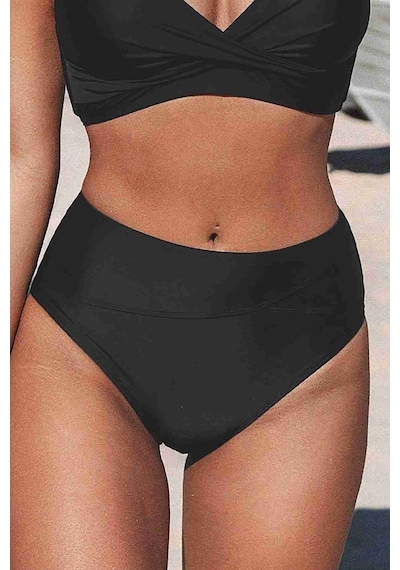 Angelsin Yüksek Bel Bikini Altı Siyah 001
