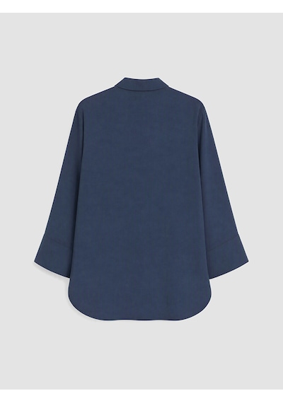 Lcw Limitless Lacivert Oversize Modal Karışımlı Gömlek