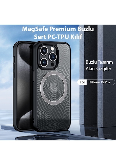 Dux Ducis Apple Uyumlu iPhone 15 Pro Magsafe Premium Buzlu Sert Pc-tpu Kılıf