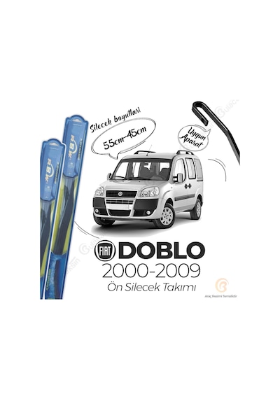 RBW Hybrid Fiat Doblo 2000 - 2009 Ön Silecek Takımı