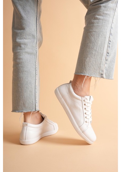Analin Shoes Kadın Hakiki Deri Casual Spor Ayakkabı Beyaz
