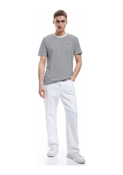 Koton Slim Fit Kısa Kollu Bisiklet Yaka Çizgili Tişört Lacivert Çizgili 6wam10027hk 7s2 Koton Slim Fit Kısa Kollu Bisiklet Yaka Çizgili Tişört Lacivert Çizgili 6wam10027hk 7s2