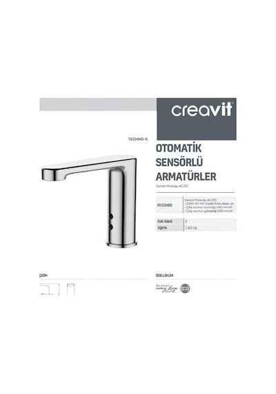 Creavit Fotoselli Lavabo Bataryası Tek Su Girişli 12 Izgara