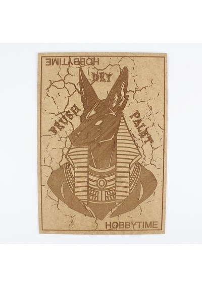 Anubis Motifli Drybrush Paleti, Mdf Üzeri Lazer Kazıma, 21x30 Cm.