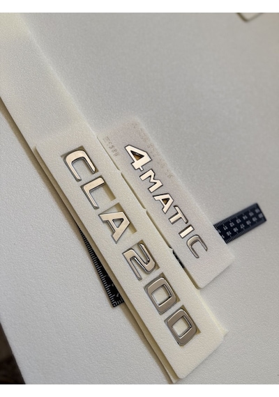 Benz Cla200 Ve 4matic Bagaj Yazısı Seti 2'li Krom Metal 3m 3d Yazı Logo