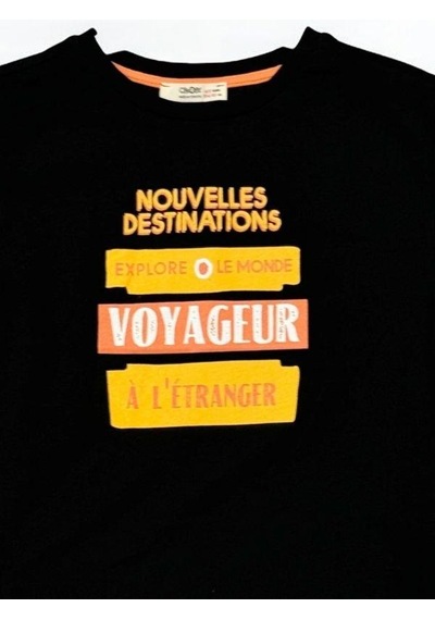 Zekids Erkek Çocuk Lemonde Baskılı Pamuklu Tshirt-14062-siyah Siyah