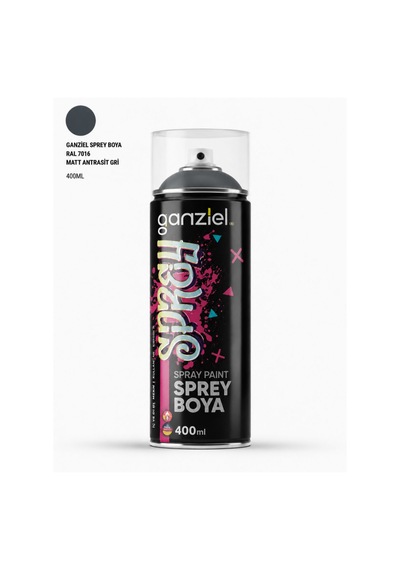 Ganziel Sprey Boya Ral 7016 Matt Antrasit Gri Sprey Boya - 400 Ml Ral 7016 Mat Antrasit Gri