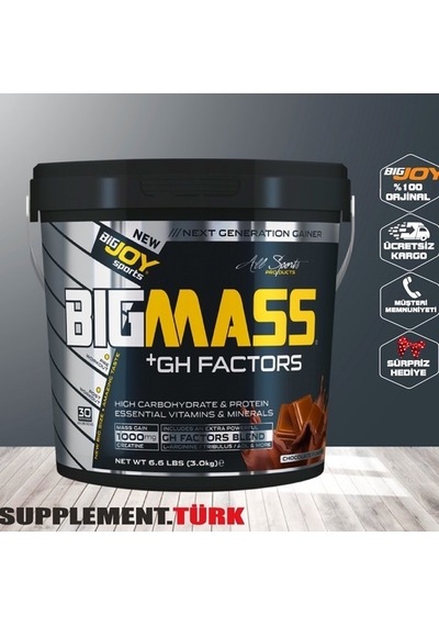 Bigjoy Big Mass +Gh Factors 3000 Gr Karbonhidrat Tozu Gainer (394557465)