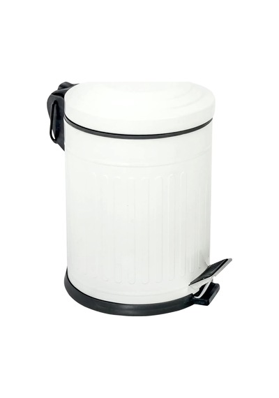 Retro Beyaz 5 Litre Çöp Kovası Beyaz