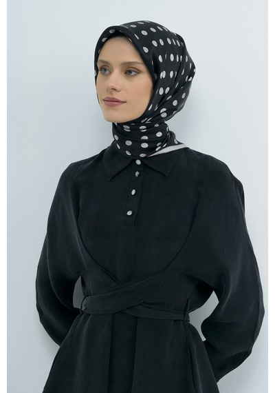 Armine Saf İpek Sura Eşarp-2026 İlkbahar-yaz- 95440d Siyah-taş