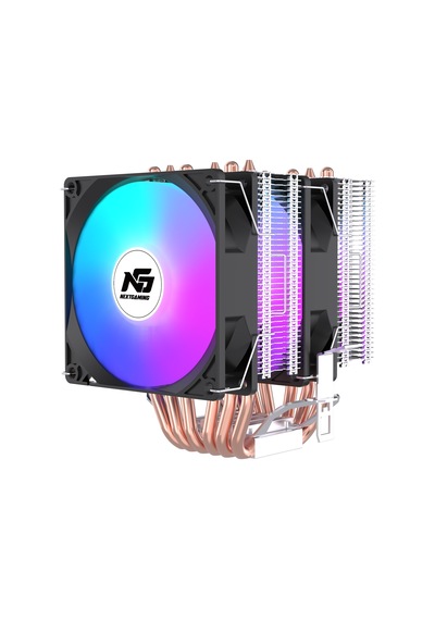 Ng Twin Frost 600b Rainbow Dual Fan Dual Radyatör 6 Bakır Borulu Cpu Soğutucu Siyah