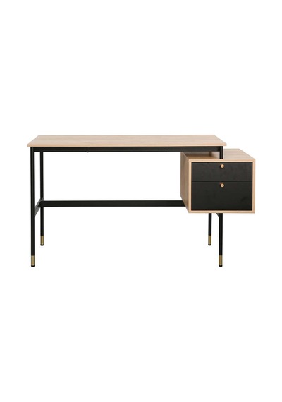 Madrid 2 Çekmeceli Çalışma Masasıceviz-siyah 137.5x54x76 Cm Siyah