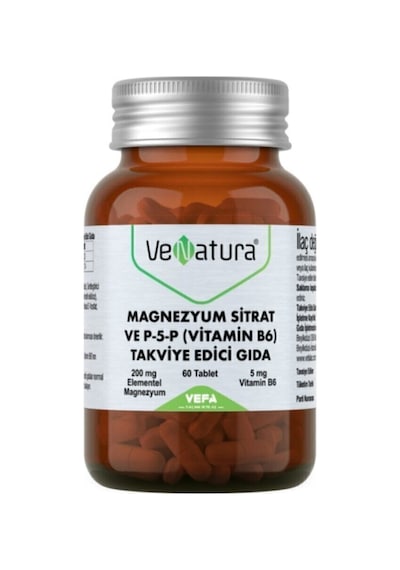 Venatura Magnezyum Sitrat ve P-5-P (Vitamin B6) 60 Tablet