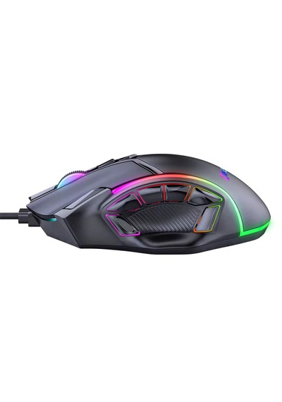 Mikespn X15 Rgb Gaming Mouse 12 Tuşlu 12800 Dpı Makrolu Oyuncu Mouse Siyah X15