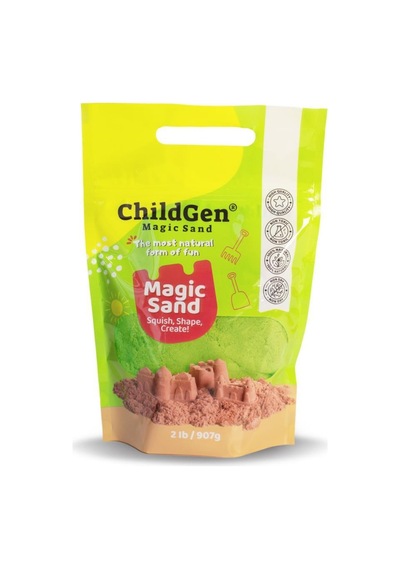 Childgen Doğal Oyun Kumu Refill Paket 907gr - Yeşil