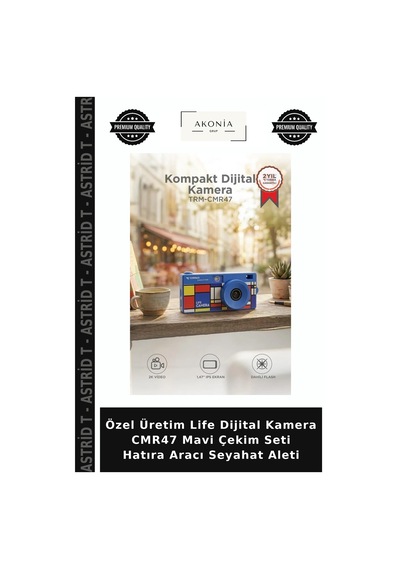Özel Üretim Life Dijital Kamera Cmr47 Mavi Çekim Seti Hatıra Aracı Seyahat Aleti
