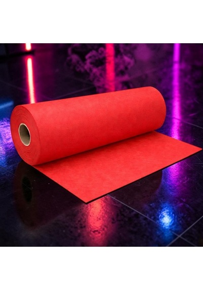 50 Metre Tek Parça 70 Cm Genişlik Elyaf Kırmızı Tela Kumaş Kırmızı Süsleme Kumaşı Mekan Dekor Kumaşı