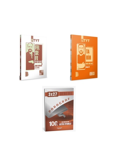 2027 2027 Benim Hocam Tyt Felsefe Ve Tamamı Video Çözümlü + Tarih Konu + Anla Kazan Paragraf Deneme 3'lü Set