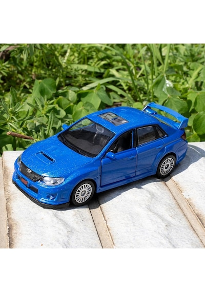 Uzak Doğu Serisi Subaru Wrx Stı Mavi Açılır Kapılar Diecast Metal Model Araba 11 Cm 1:32