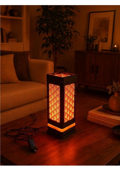 Tr Usb Led Amber Masa Lambası, Sıcak Işık, Dimmer Kontrollü, 5v Düşük Voltaj, Dekoratif Tasarım, Powerbank İle