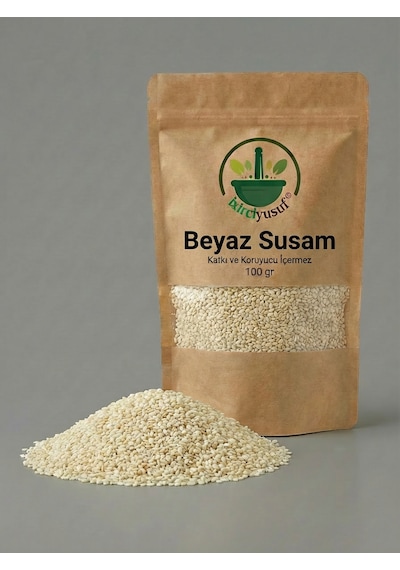 İxirciyusuf Beyaz Susam Susam Tohumu Doğal 100 G