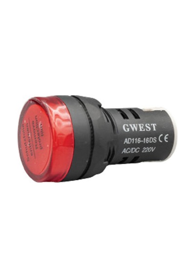 22mm 220v. Ledli Sinyal Lambası 5 Adet Kırmızı