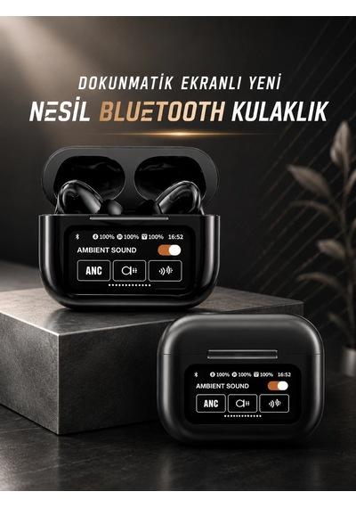 Mey Najmaddin Bluetooth Kulaklık Kablosuz Ekranlı Anc/enc Destekli Dokunmatik Najmaddin Belirtilmemiş