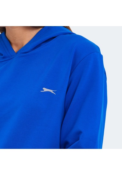 Slazenger KATHY IN Kadın Kapüşonlu Saks Mavi Sweatshirt