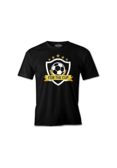 Soccer Logo For The Cup Siyah Erkek Tshirt 001