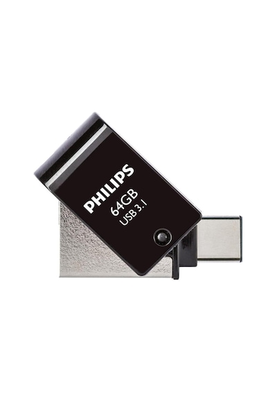 Philips Fm64dc152b/00 64gb 2 In 1 Type-c/usb 3.1 Siyah Gri Usb Flash Bellek