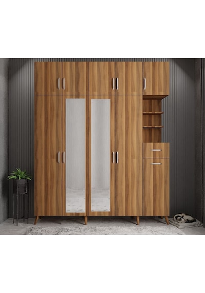 Açelya Portmanto Vestiyer Ceviz175cm M10