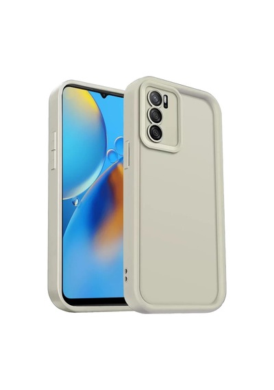 Newface Oppo A16 Kılıf Viera Silikon - Krem
