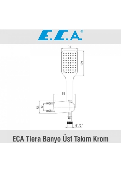 Eca Ankastre Gömme Banyo Bataryası + Duş Seti