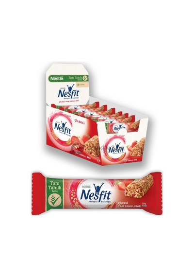 Nesfit Çilekli Tam Tahıllı Bar 23,5 Gr 16 Lı